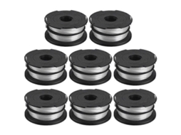 Conjunto De 8 Peças De Bobinas De Reposição Para Cortadores De Grama Black Decker Gh700, Gh710 E Gh750, Df-065-bkp