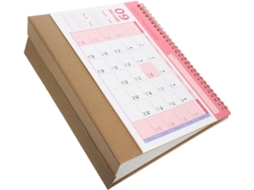 Calendário De Mesa Grande Com Detalhes Em Dourado, Independente, Ideal