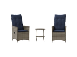 Bistro Set, Bistro Sets Vidaxl Cinzeto Rattan / Vime