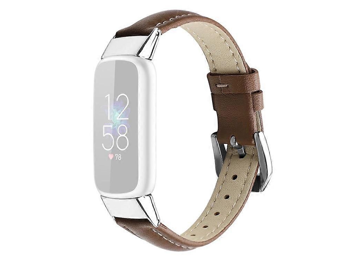 Pulseira de substituição para relógio inteligente em couro legítimo, tamanho P, compatível com Fitbit Luxe/Fitbit Luxe Special Edition Ly Ebike