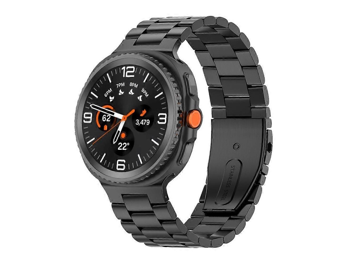 Pulseira De Aço Inoxidável Com Três Contas Para Samsung Galaxy Watch 8 / 8 Classic / Ultra 2