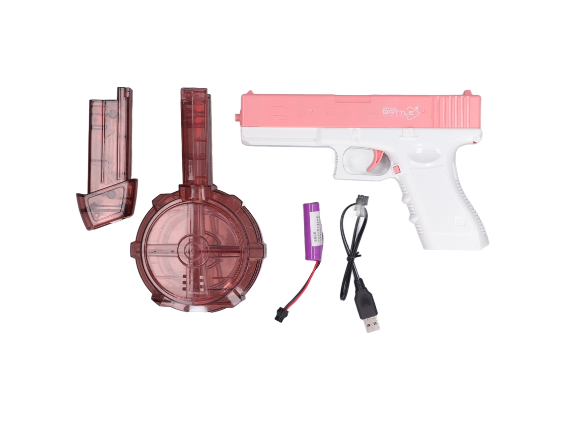 Brinquedo De Água Elétrico De Longo Alcance Para Crianças Brincadeira De Luta Com Água Rosa Verão