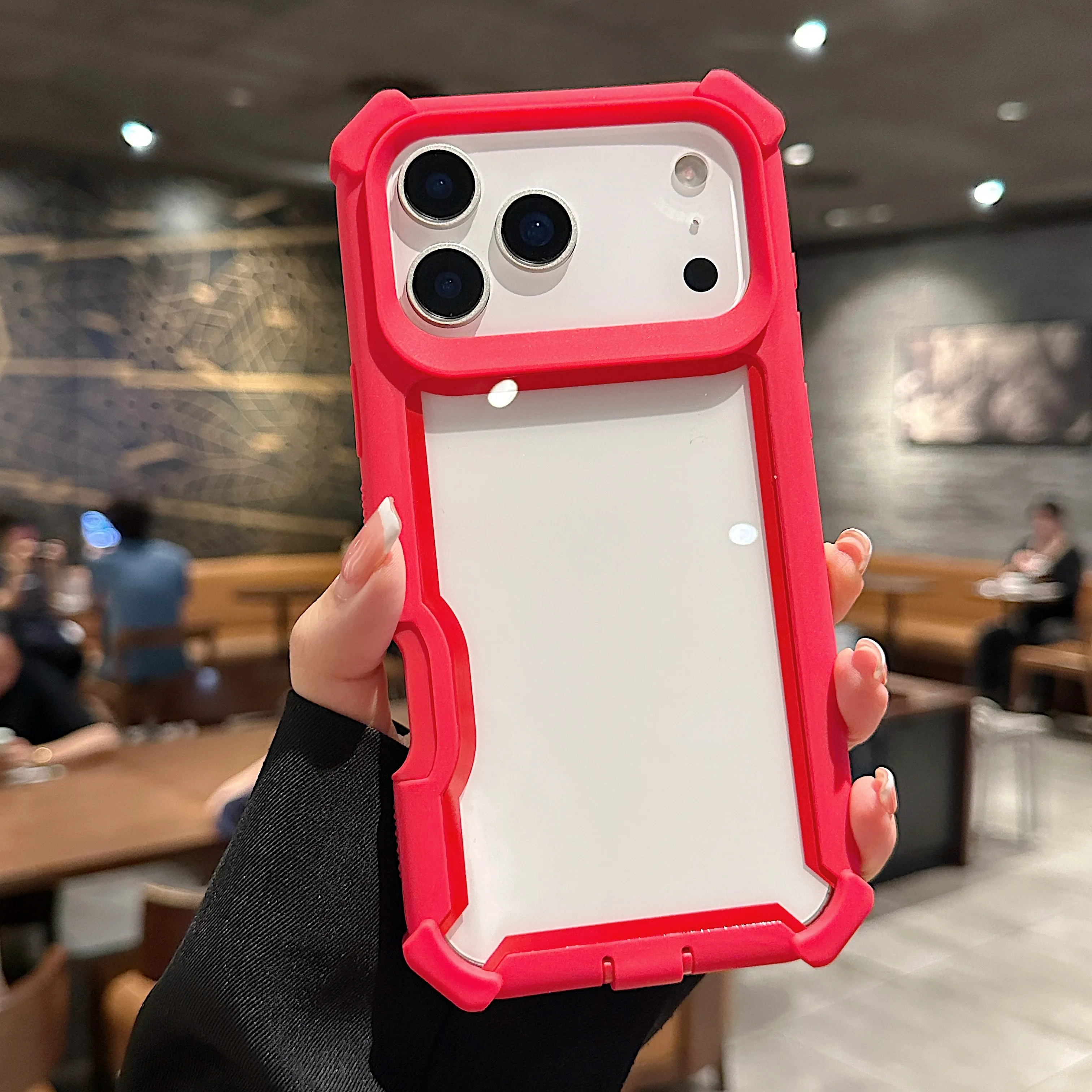 Capa Transparente E Espessa À Prova De Choque Para Celular (red 14promax), Proteção Contra Quedas.