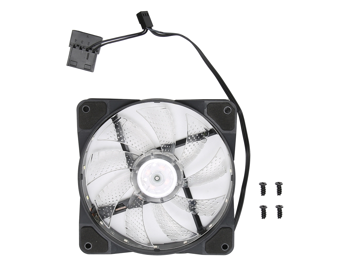 Cooler De Gabinete De Computador 12cm Led Brilhante Silencioso Anti-impacto Fluxo De Ar Para Pc
