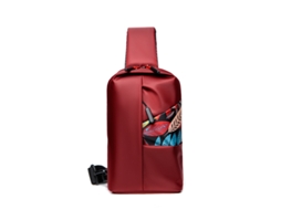 (vermelho) Bolsa De Ombro, Bolsa De Peito Masculina Para Negócios, Bolsa Transversal Casual Para Atividades Ao Ar Livre, Respirável E Leve.