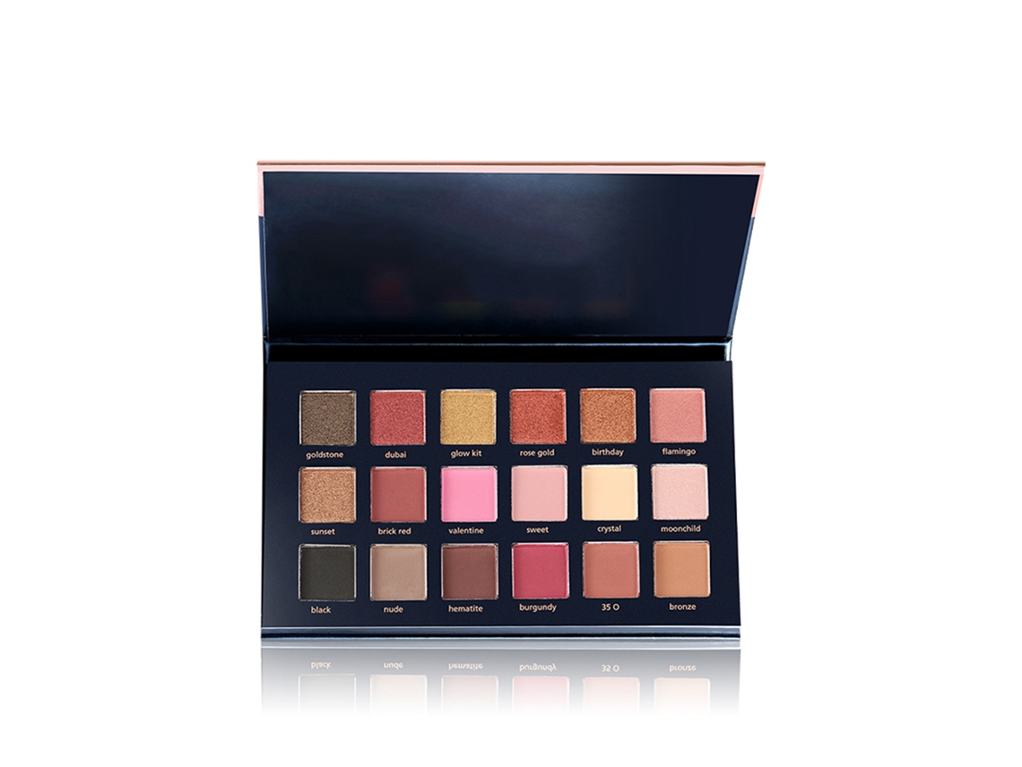 Paleta De Sombra De Olhos Beauty Glazed Com 18 Cores - Glitter E Matte, Segura E Fácil De Aplicar