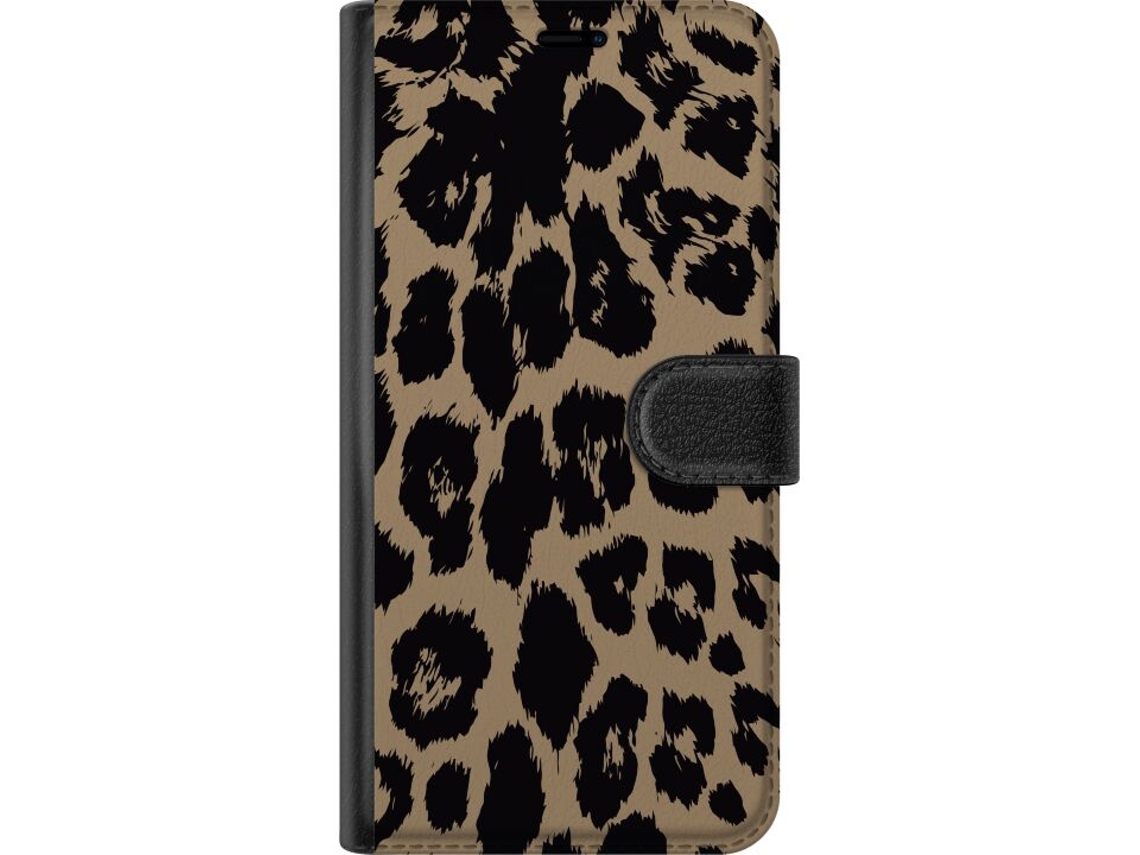 Capa Carteira Compatível Com Apple Iphone Air Leopard