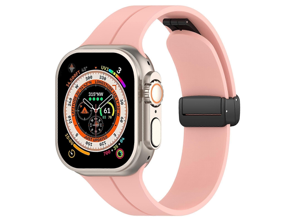 Pulseira De Silicone Para Relógio Xdfind Com Fivela Dobrável Preta E Ranhura Plana