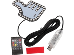 Luz Led Preta Para Carro Com Controle Por Gestos E Remoto, Sinalização Luminosa Interativa Anticolisão Em Pvc Para Uma