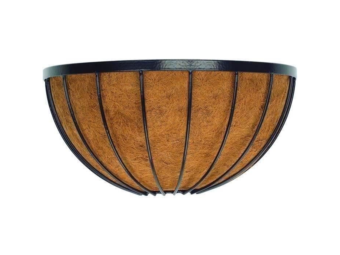Cesto de parede coco - GARDEN ID Georgiano - 40x20 H20 cm - Coco premium - Estrutura sólida - Profundo para o desenvolvimento das plantas