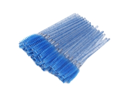 50pcs Pincéis Descartáveis De Maquiagem Nylon Para Cílios, Sobrancelhas E Máscara Azul Escuro