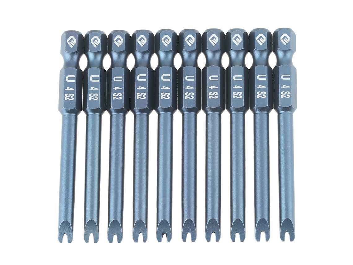 10 Peças De Parafusadeiras Em Forma De U De Aço Liga S2 Com Cabo Hexagonal De 1/4 Polegada 65mm H6.3*65*u4