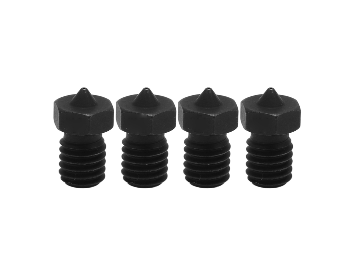Bico De Impressora 3d (alto Fluxo, Resistente A Altas Temperaturas) Pacote De 4 Bicos De Aço Temperado E3d V6