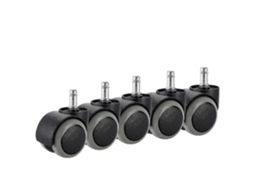 Lurelia Rodízios Para Cadeira De Escritório, Pack De 5, 10 X 22 Mm, 10 Mm, Silencioso, Borracha, Resistente