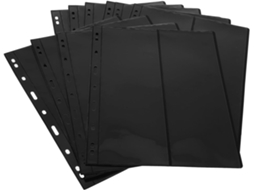 Lifkome Pages Intérieures For Album De Timbres À Neuf Trous - 10 Pieces - Double Face - Fond Noir