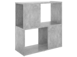 Book Cabinet, Book Cabinets Vidaxl Cinzeto Madeira Processada (60 X 24 X 63 Cm)