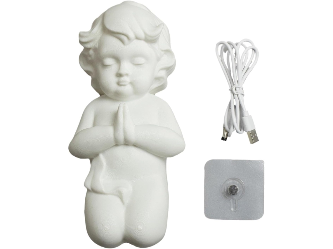 Anjo Iluminado Para Decoração De Casa, Alimentado Por Usb/bateria.