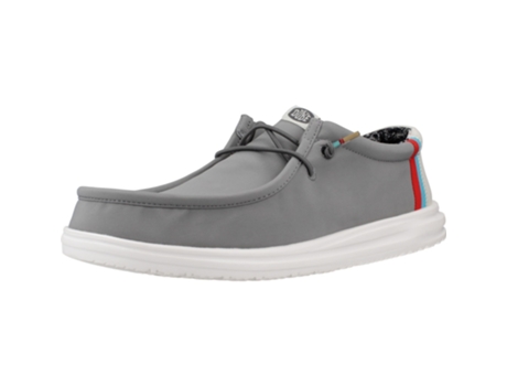 Sapatos de Homem HEY DUDE Wally Tecido Cinzento (43)