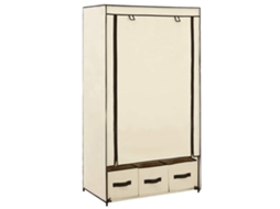 Vidaxl Roupeiro 87x49x159 Cm Tecido Cor Creme