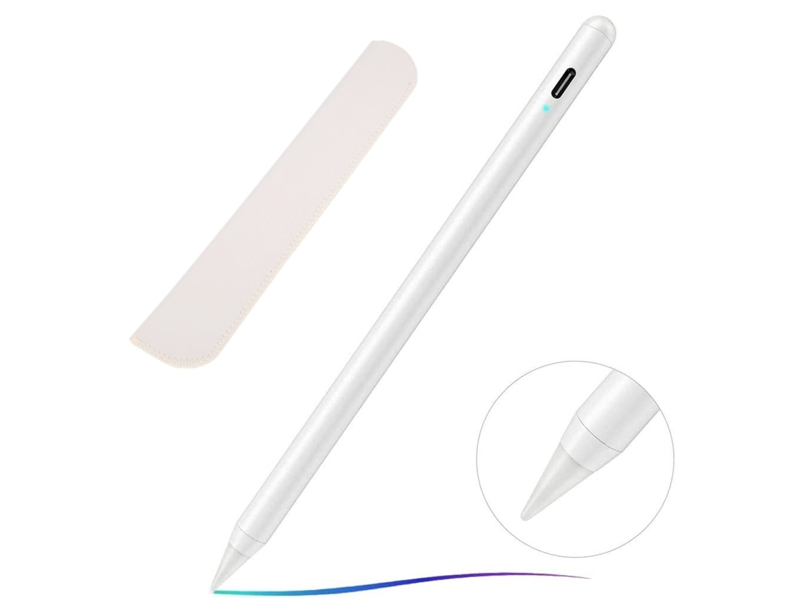 Caneta Stylus Pencil com Rejeição de Palma para Ipad Pro 11 2025 A3357, A3358, A3359 e Capa Protetora Branco XIAOMOYU