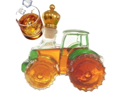 Decantador De Vidro Em Formato De Trator 300ml | Decantador De Vidro Para Licores E Tequila | Idea Gokoco