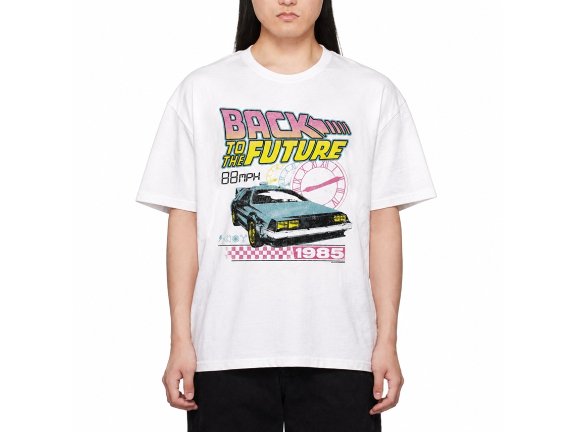 Rockinstone Back To The Future Movie Btf Clocks White Adult T-shirt Size:l