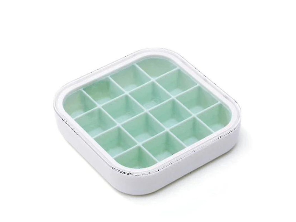 Moldes de Gelo de Silicone com Tampa, 16 Cubos, Verde