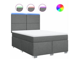 Box Spring Bed, Box Spring Beds Vidaxl Cinzeto Tecido (160 X 200 Cm)