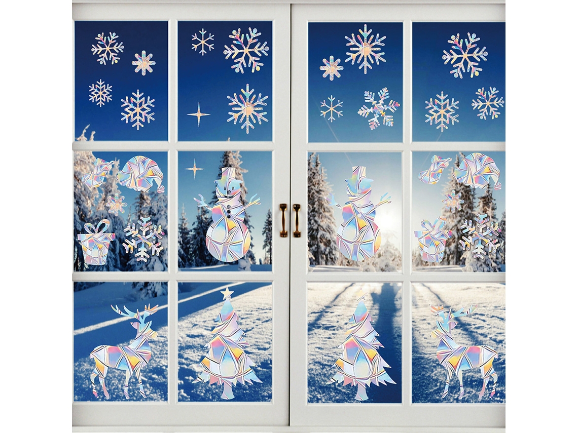 Adesivos de Janela Adesivos de Janela de Natal com Boneco de Neve RNEMITERY