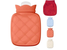 Saco De Água Quente Pequeno Com Capa Para Compressa Quente E Fria Silicone Ambiental Microwavável