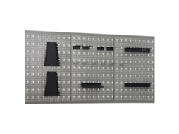 Vidaxl Placas Perfuradas De Parede 3 Pcs 40x58 Cm Aço