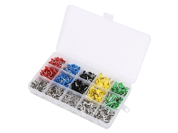 Kit Com 1640 Conectores De Terminal De Crimpagem Tipo Tubo Para Pressão Fria De Fios