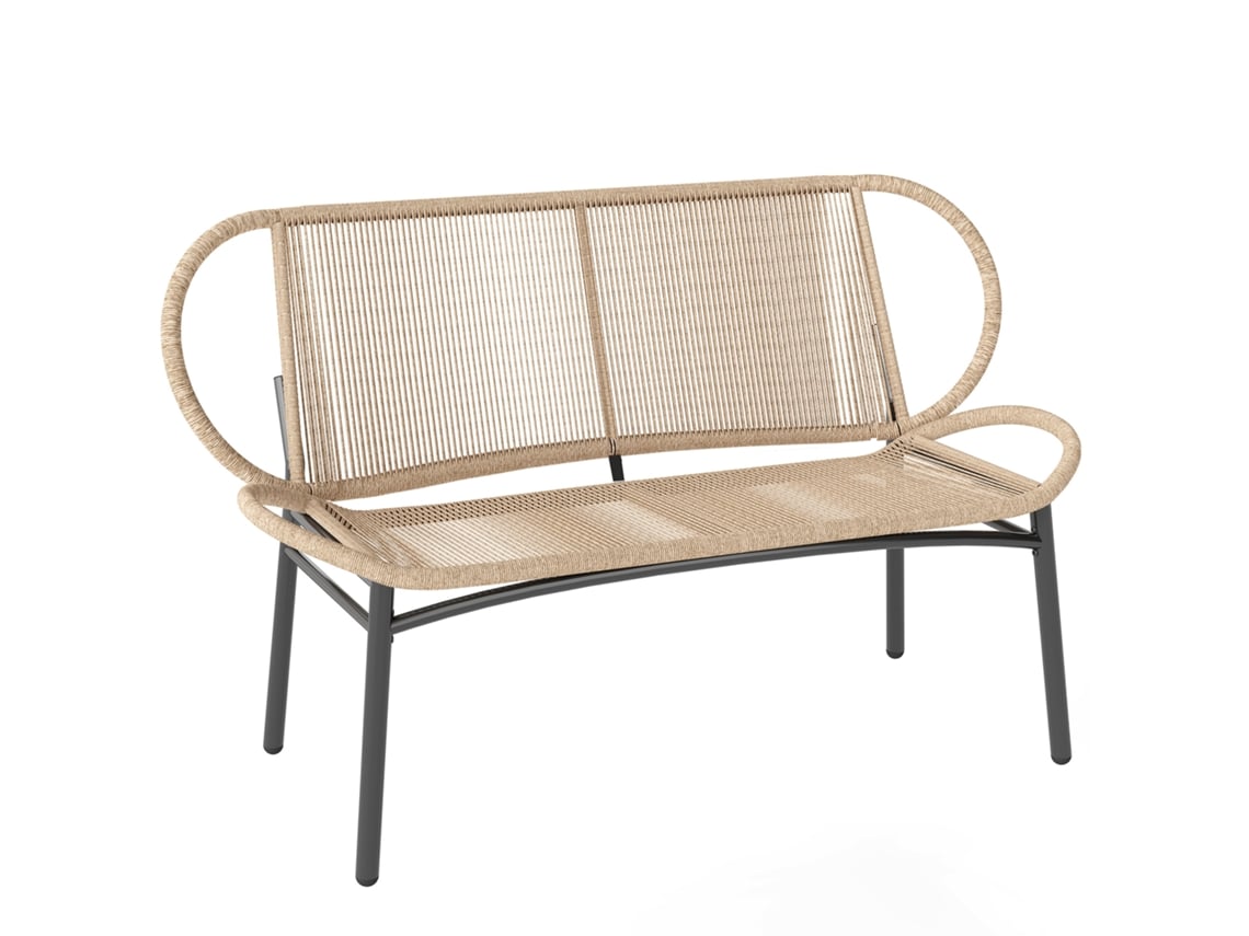 Mesa retangular para jardim ZENCORE SERVICES, aço, 120x70x72 cm