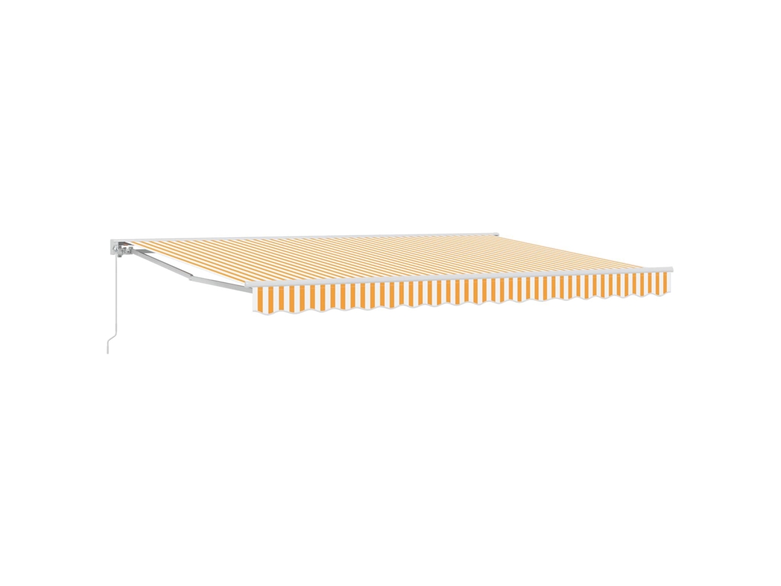 Conjunto 1 Toldo Retrátil Vidaxl Branco Alumínio (4 × 3,5 M)