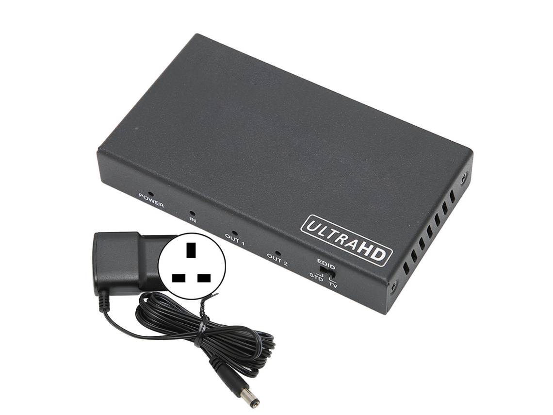 Aetheria divisor Interface Multimídia Hd 1 Entrada 2 Saídas 4kx2k 60hz 18gbps Uk Plug