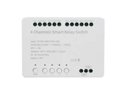 Módulo De Interruptor Inteligente Tuya Wifi De 4 Canais Ac 100-240v Dc 5-24v 10a Com Relé E Controlador De Automação Inteligente