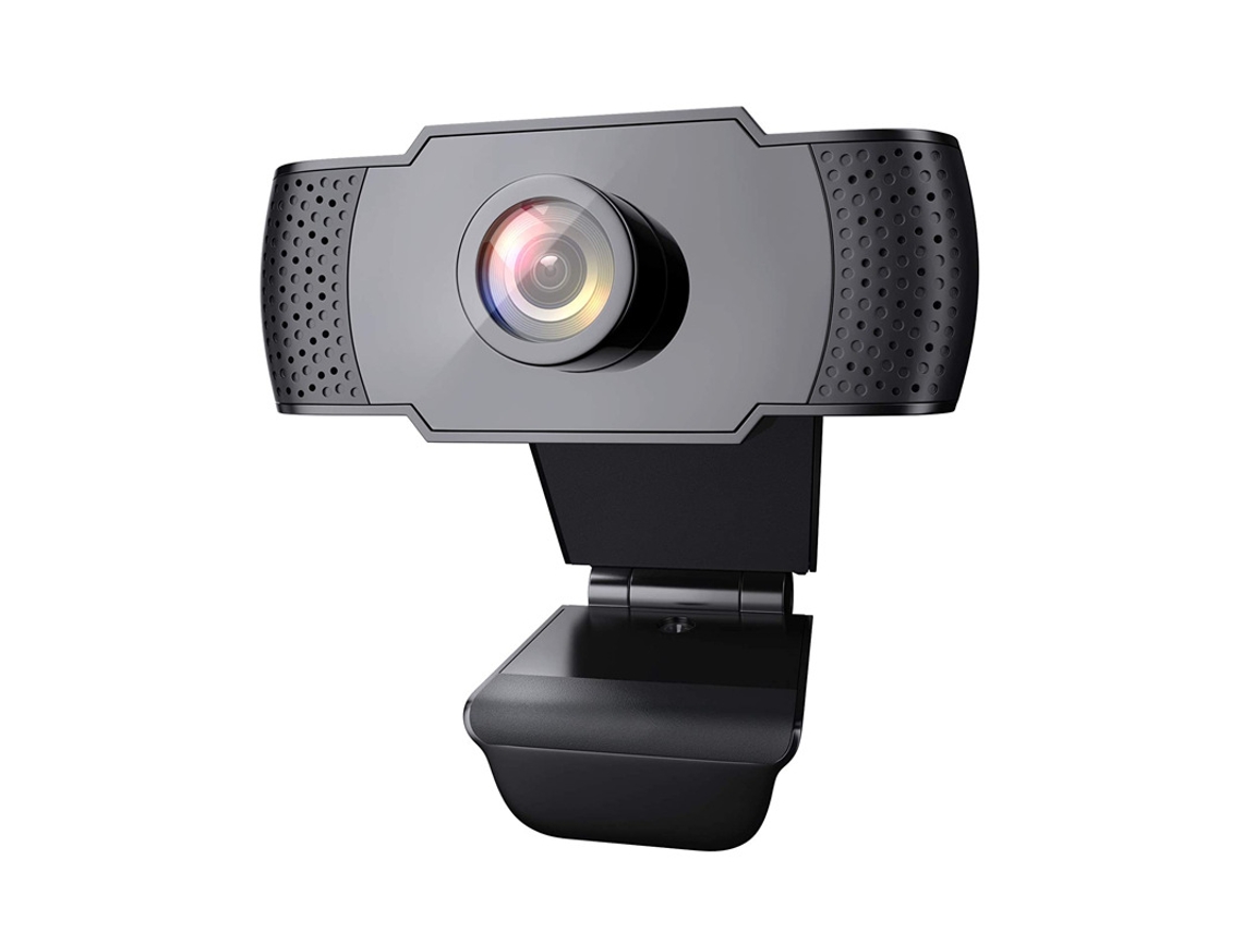 Webcam Usb Com Dois Microfones Para Laptop, Computador E Reuniões Online (preta)