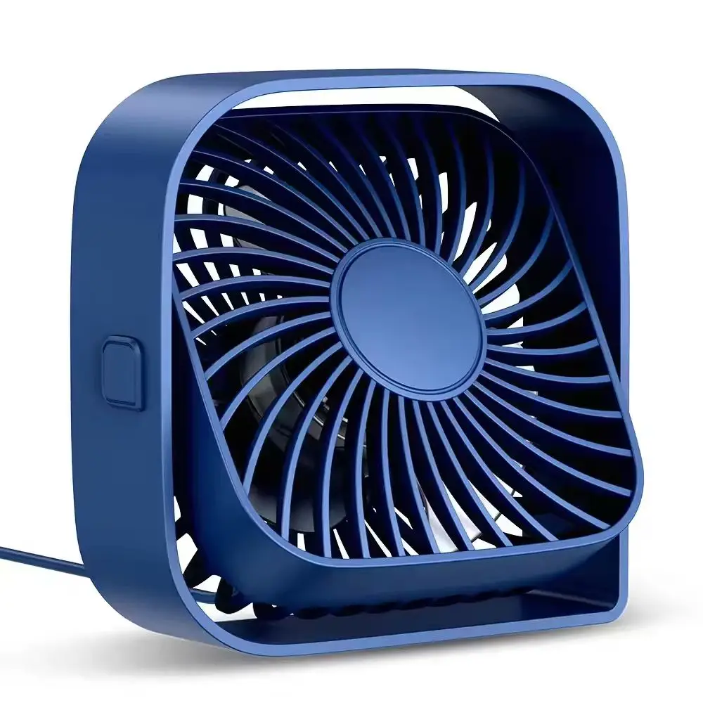 (Azul) Ventilador de mesa USB sem escovas, mini ventilador de mesa para mesa/quarto