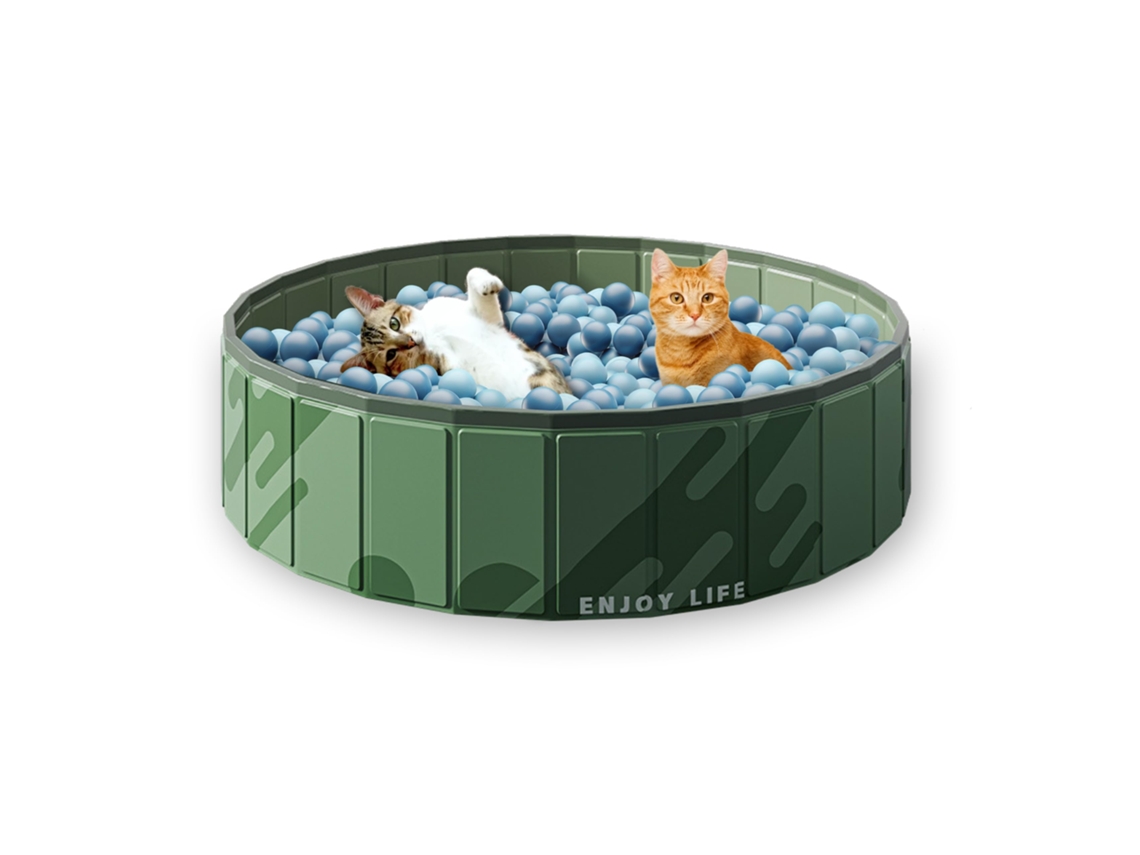 Cercado De Bolinhas Para Gatos 32 Polegadas, Dobrável E Reforçado. Uso Interno E Externo, Comporta Mais De 400 Bolinhas (vendidas Separadamente).