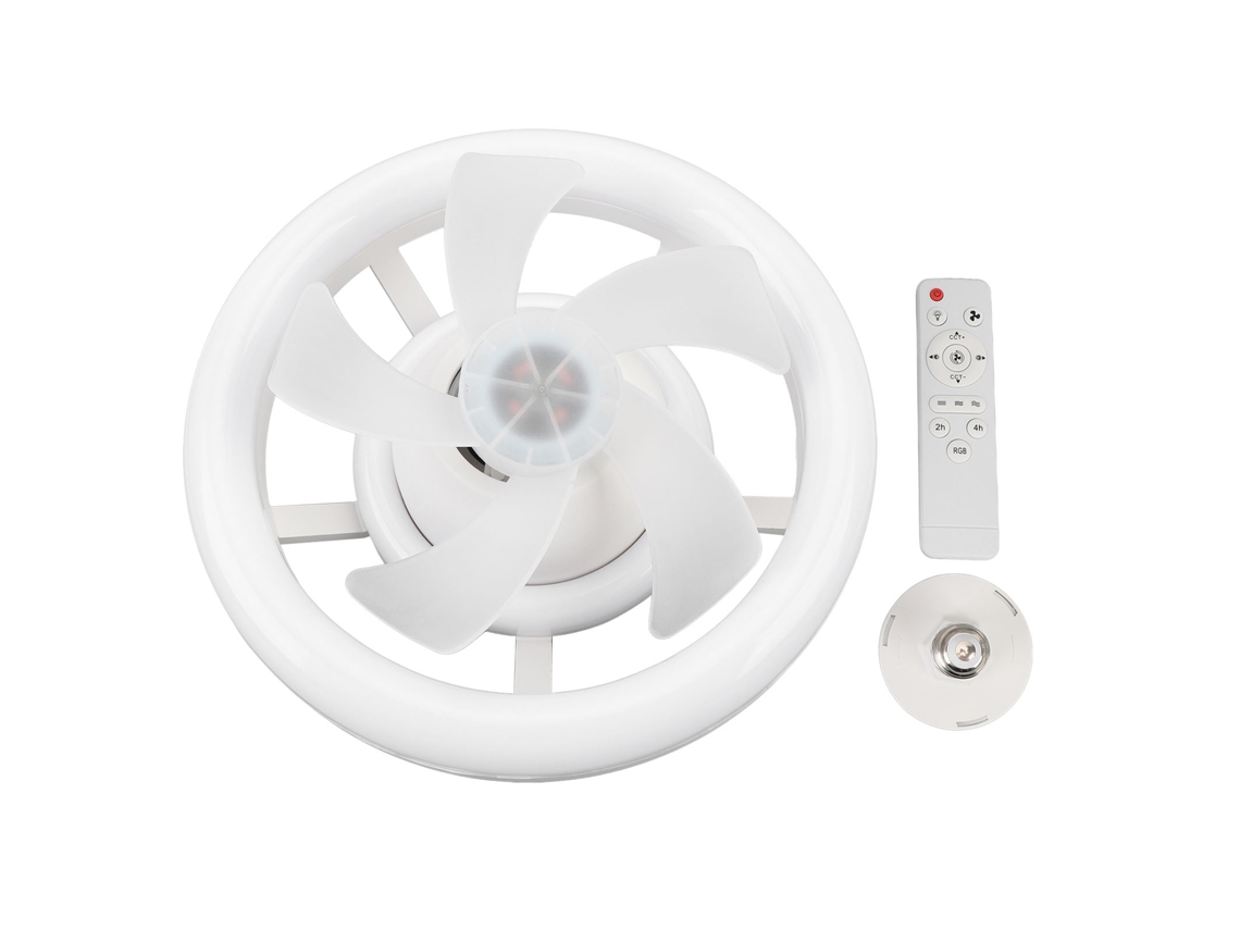 Aetheria ventilador de Teto com Luz Led Inteligente Ajustável 3 Cores Dimmable Controle Remoto