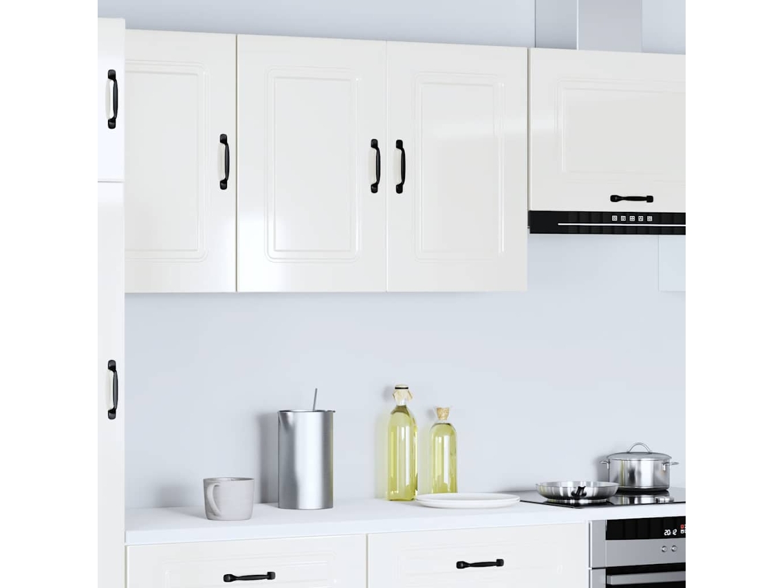 Vidaxl Armário De Parede De Cozinha Kalmar Branco Alto Brilho