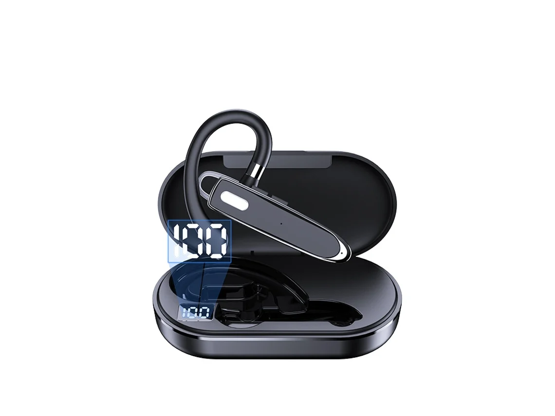 Auricular Mono Bluetooth Com Microfone Mãos Livres E Carregamento Usb C Para Condução