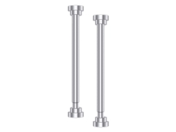 2 Suportes Ajustáveis para Pia Submontada de Aço Estáveis com Base Antiderrapante para Cozinha e Banheiro 40 Cm a 55 Cm Plateado