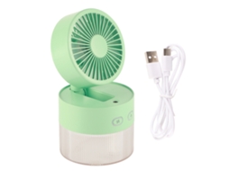 Ventilador De Mesa Mini Laxiscreed Com Funcção De Spray De Água E Cor Verde