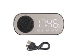 Aetheria relógio Despertador Digital com Rádio Fm e Alto falante Bt Portátil para Leitura Cozinhar Andar a Cavalo
