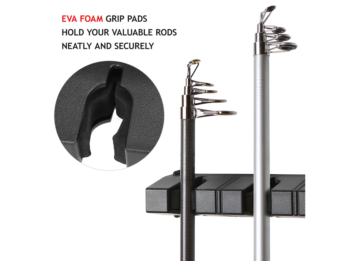 Rack de Pesca para 6 Varetas Parede