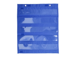 Mali quadro de Bolsos Magnético 5 Fileiras Transparentes para Sala de Aula e Casa Azul