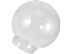 Design Sólido E Elegante, Luminária Esférica De Acrílico Transparente De 25 Cm Com Abertura De 12 Cm Para Iluminação.