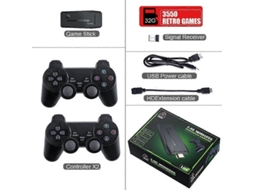 Console de Videogame M8 4k 2.4g com Conexão Sem Fio Dupla, 10.000 Jogos e 64 Gb de Armazenamento para Jogos Retrô Clássicos. GOKOCO