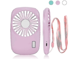 Pequeno Ventilador Portátil Recarregável-rosa